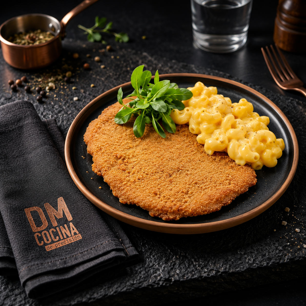 Milanesa de bife de chorizo con Original Mac&Cheese