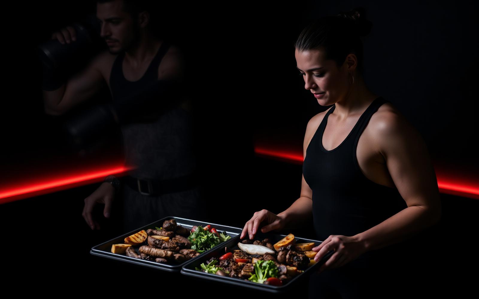 Deportista con meal prep DM FIT